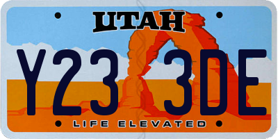 UT license plate Y233DE