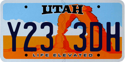 UT license plate Y233DH