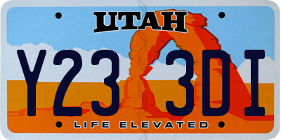 UT license plate Y233DI