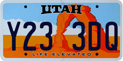 UT license plate Y233DQ