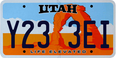 UT license plate Y233EI