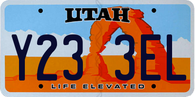 UT license plate Y233EL