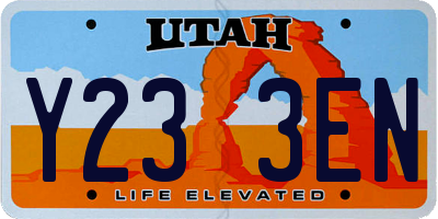 UT license plate Y233EN
