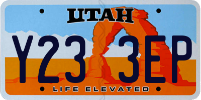 UT license plate Y233EP