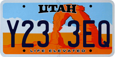 UT license plate Y233EQ