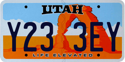 UT license plate Y233EY