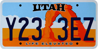 UT license plate Y233EZ