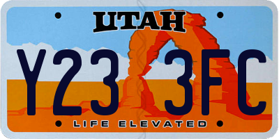 UT license plate Y233FC