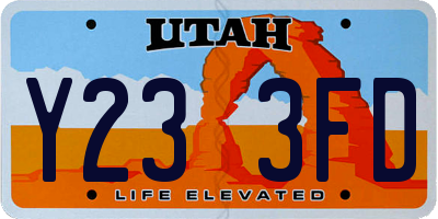 UT license plate Y233FD