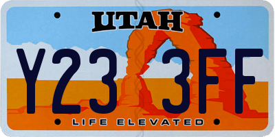 UT license plate Y233FF