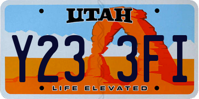 UT license plate Y233FI