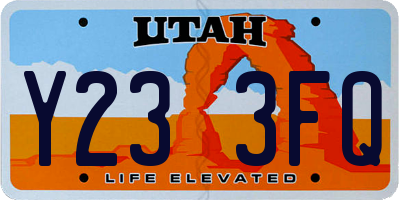 UT license plate Y233FQ