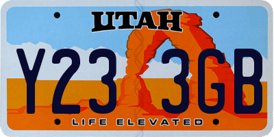 UT license plate Y233GB