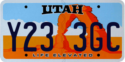 UT license plate Y233GC