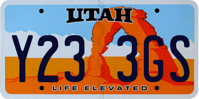 UT license plate Y233GS