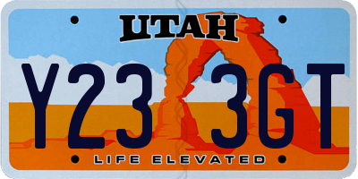 UT license plate Y233GT