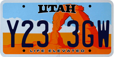 UT license plate Y233GW
