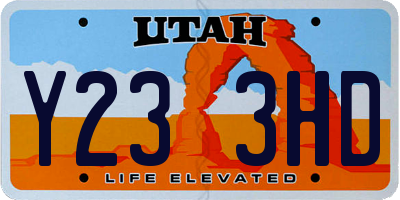UT license plate Y233HD