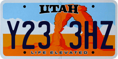 UT license plate Y233HZ