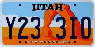 UT license plate Y233IO