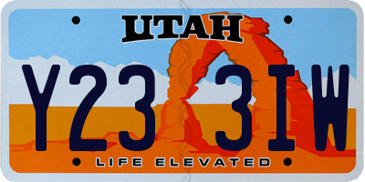 UT license plate Y233IW