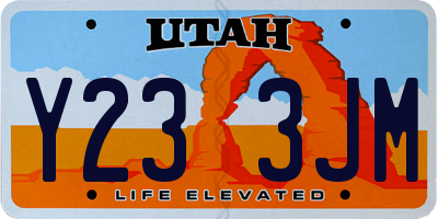 UT license plate Y233JM
