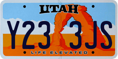 UT license plate Y233JS
