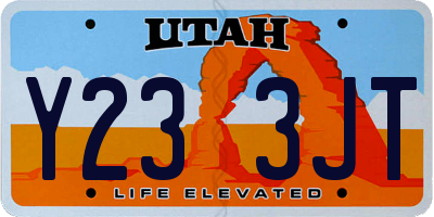UT license plate Y233JT