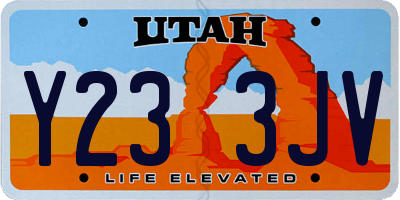 UT license plate Y233JV