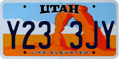 UT license plate Y233JY