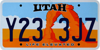 UT license plate Y233JZ