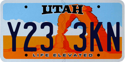 UT license plate Y233KN
