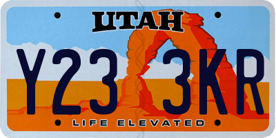 UT license plate Y233KR