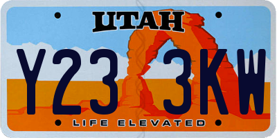 UT license plate Y233KW