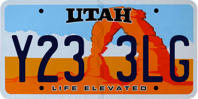 UT license plate Y233LG