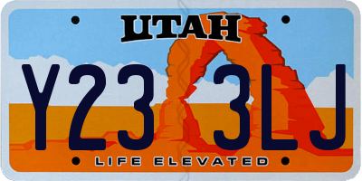 UT license plate Y233LJ