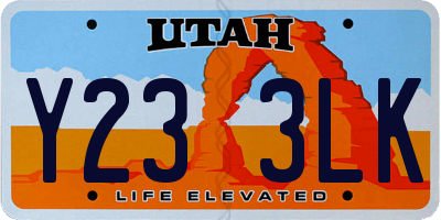 UT license plate Y233LK