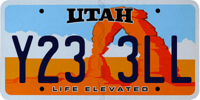 UT license plate Y233LL