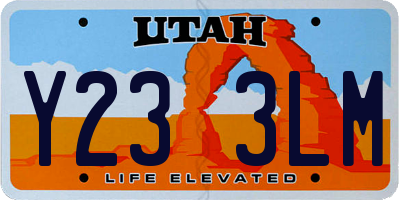 UT license plate Y233LM