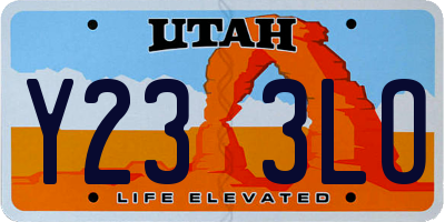 UT license plate Y233LO