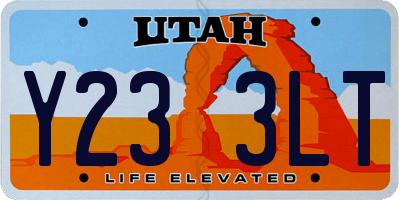 UT license plate Y233LT