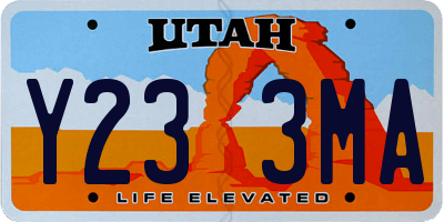 UT license plate Y233MA