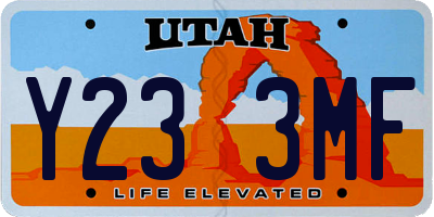 UT license plate Y233MF