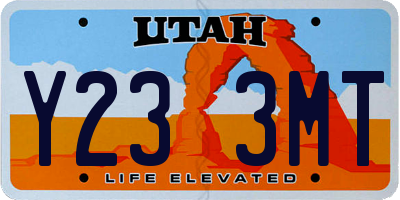 UT license plate Y233MT