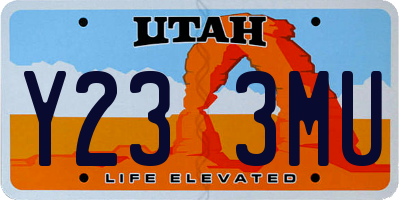 UT license plate Y233MU
