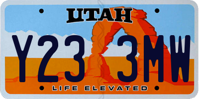 UT license plate Y233MW