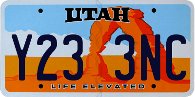 UT license plate Y233NC