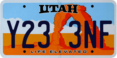 UT license plate Y233NF
