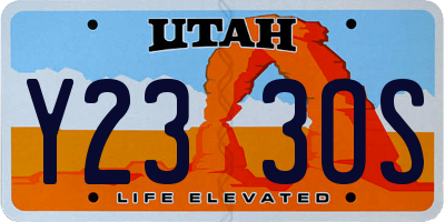 UT license plate Y233OS