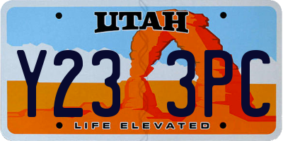 UT license plate Y233PC